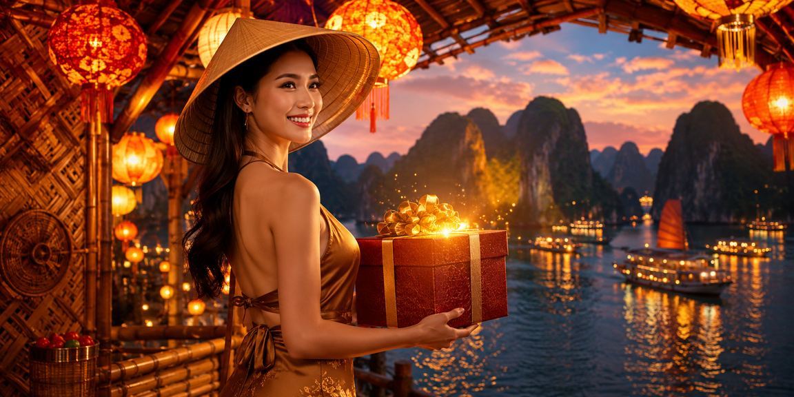 Thành viên VIP abet tham gia sự kiện giải trí casino tại vịnh Hạ Long về đêm