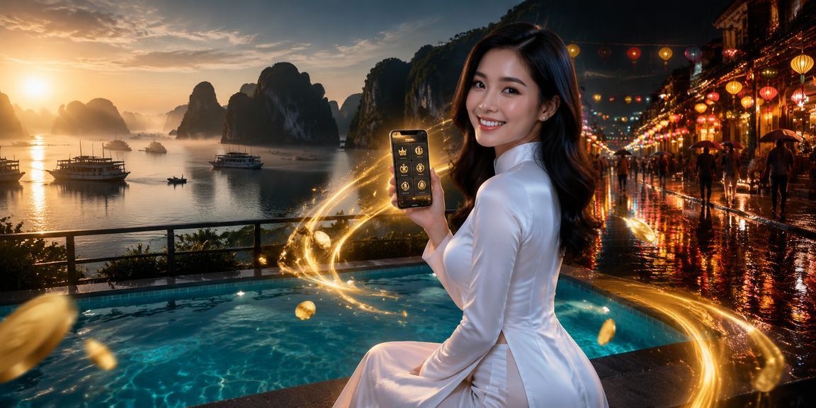Phụ nữ mặc áo dài tại vịnh Hạ Long kiểm tra hoàn trả thưởng trên ứng dụng abet