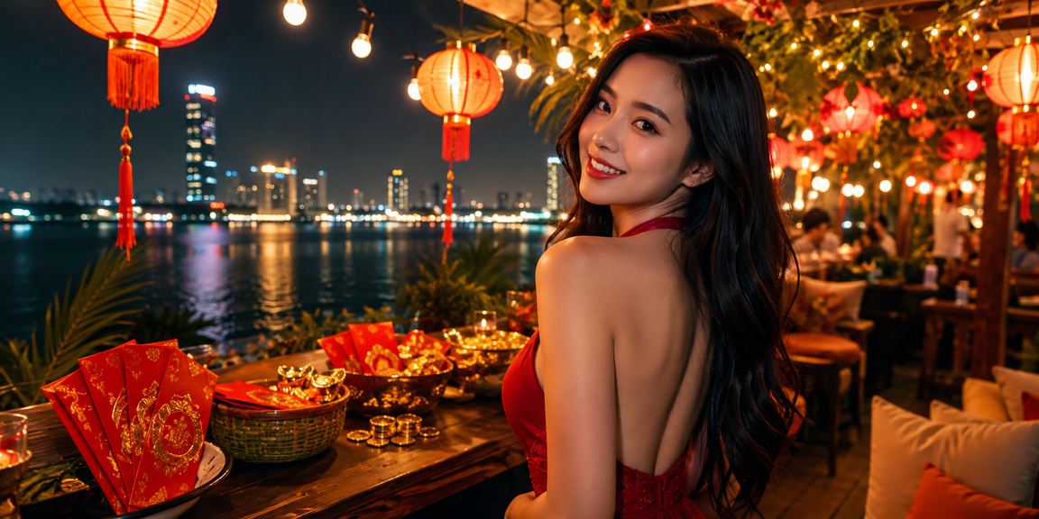 Nhóm bạn trẻ tại chợ đêm Hà Nội nhận thưởng phong bì đỏ và kiểm tra ứng dụng abet