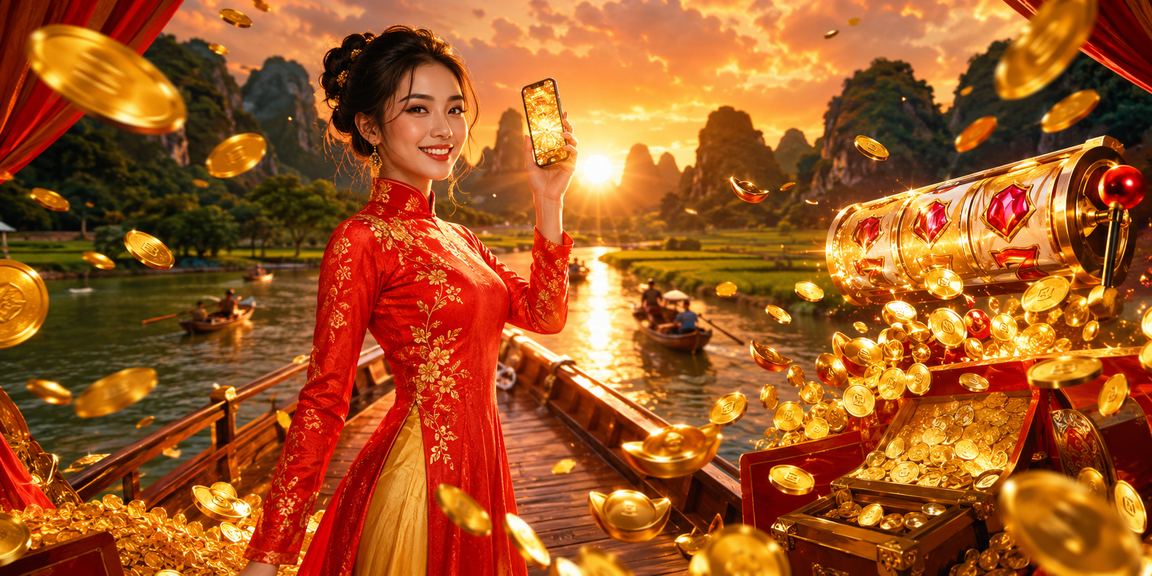 Người phụ nữ mặc áo dài trải nghiệm slot game nhẹ nhàng tại Ninh Bình